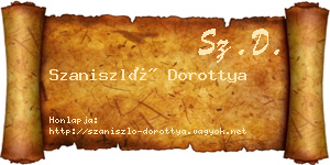 Szaniszló Dorottya névjegykártya